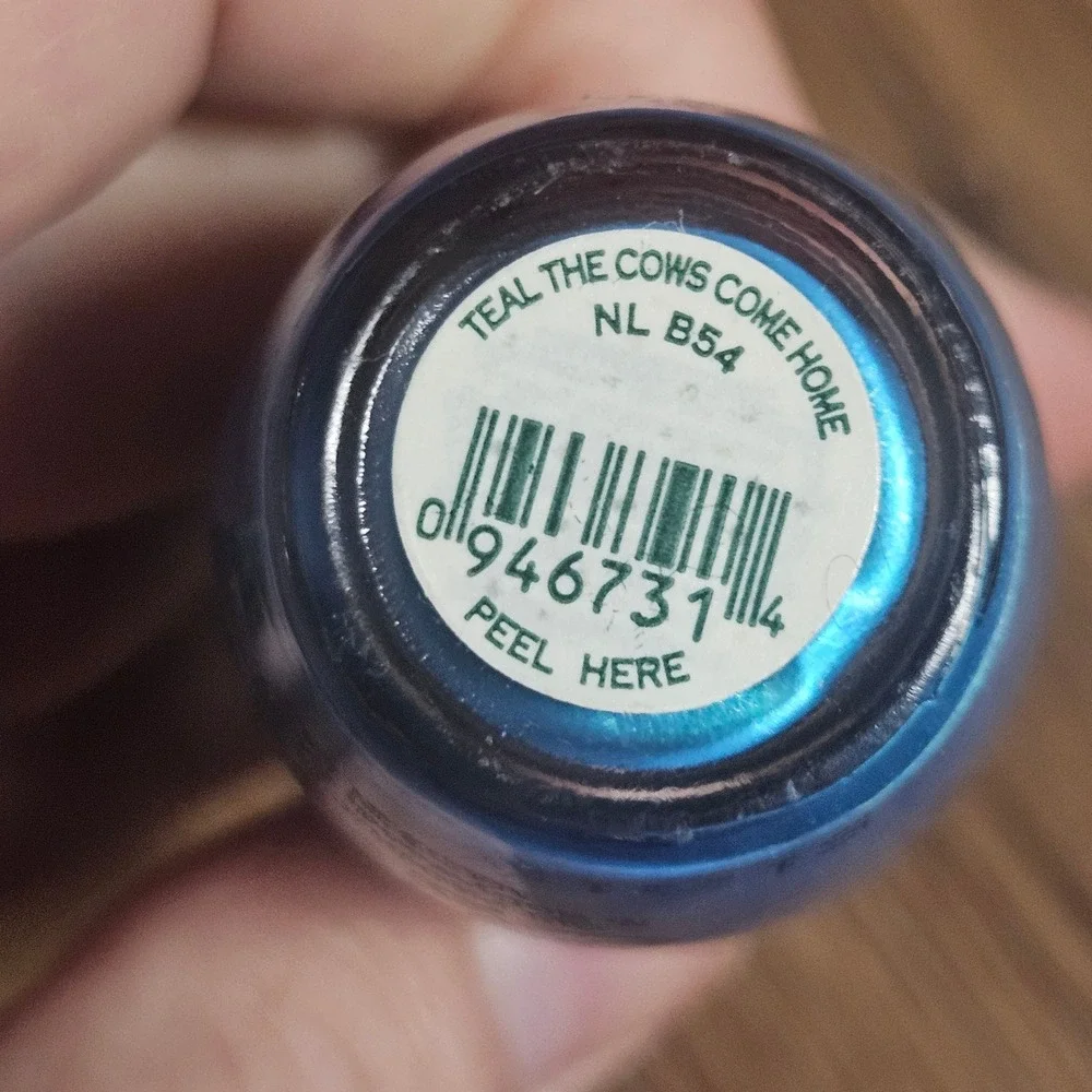Lot of 3 OPI Nail Lacquer Teal the Cows Come Home NL B54 Shimmer Blue 0.5oz